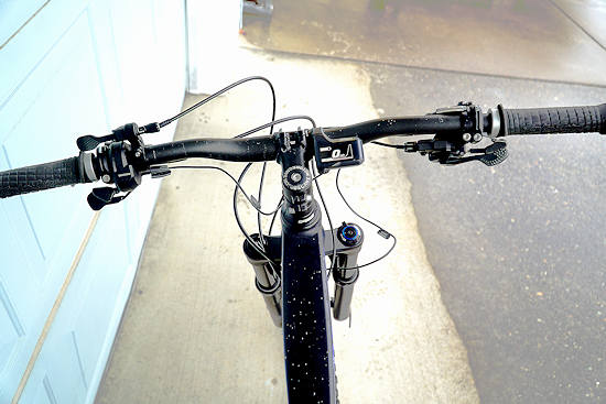 View of handlebar