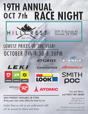 Hillcrest Race Night flyer