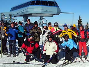 Mt. High ski club members on top of Brundage Mt., Idaho
