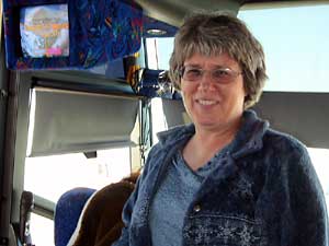 Linda McGavin on the Idaho bus