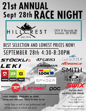 Hillcrest Race Night flyer