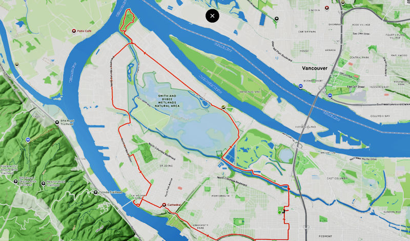 Map of the ride