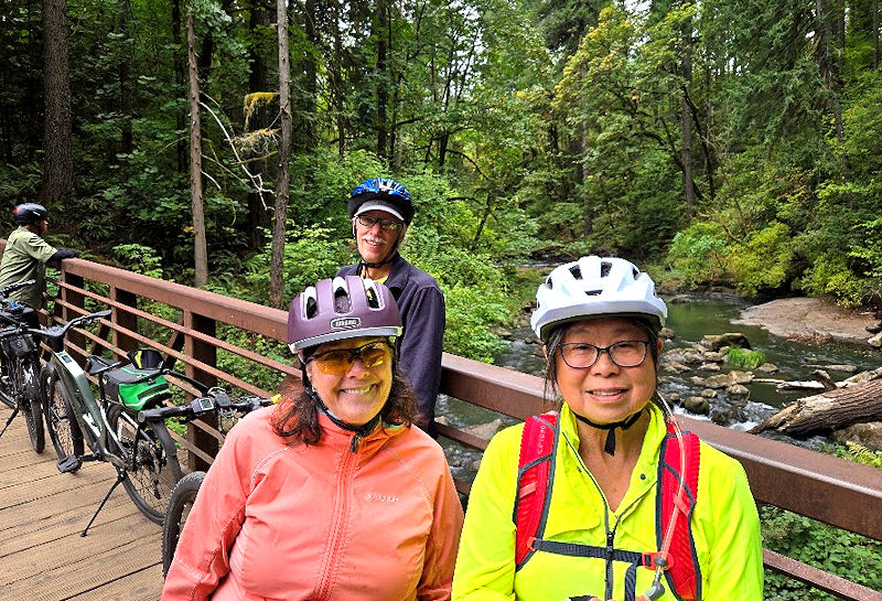 Terri and Linda on bridge