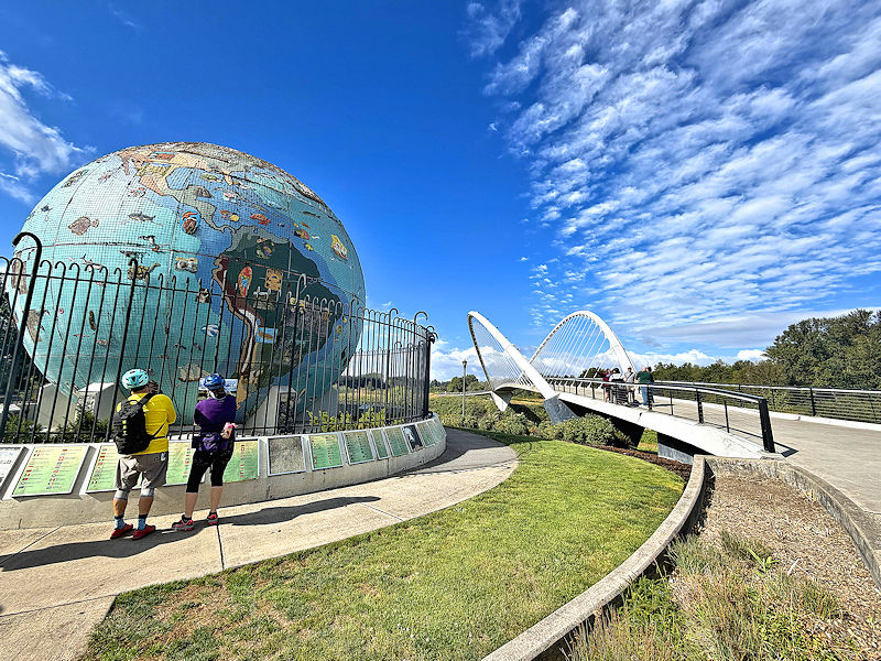 The globe and the sky