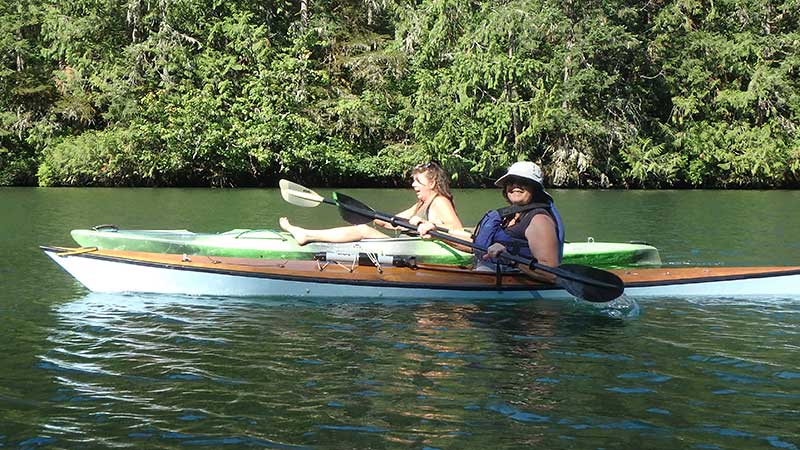 Two ladies kayaking