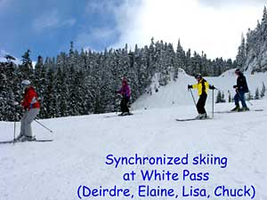 Synchronized skiing at White Pass